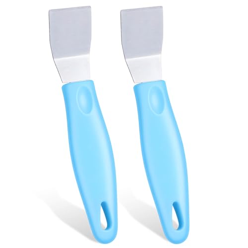 Blaues 3D Drucker Schaberwerkzeug, professionelles 3D Druckerwerkzeug verbesserter 3D-Druckerspatel aus poliertem Edelstahl mit bequemem Griff zum Entfernen von Druckharz, Modellabisolieren