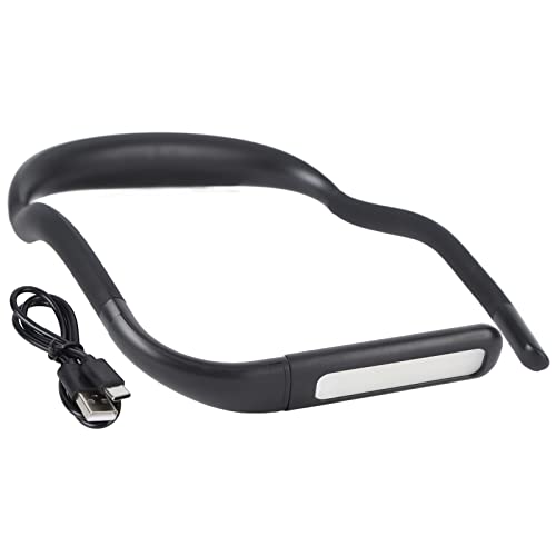 Luz de Pescoço, Brilho Colorido, Luz de Leitura de Pescoço Flexível LED Ajustável para Reparo (Preto