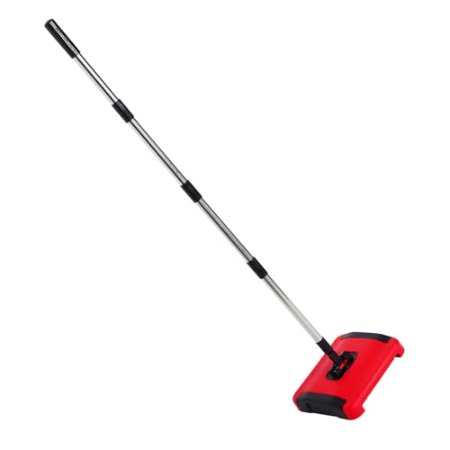 ELAYARD Spazzatrice Manuale per Tappeti con Spazzola Rotante e Aspirazione Potente Scopa Push per Pelo di Animale e Polvere su Tappeti da Ufficio e Ristoranti Design Silenzioso e Facile