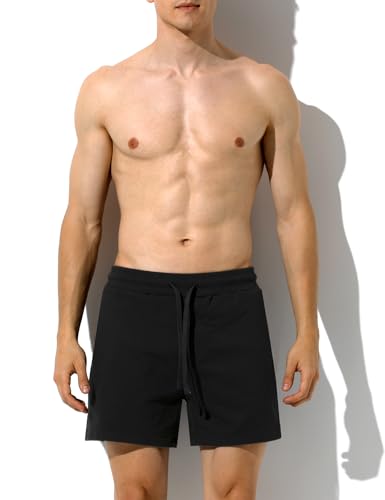 Casey Kevin Men's Casual Cotton Shorts 5 Inch Sweat Jogger Hiking Shorts for Men with Pockets4