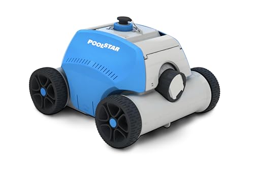 Steinbach Poolstar Poolrunner Battery+ 061013AV Kabelloser Bodensauger für Pools mit bis zu 18 m Bodenfläche Bis zu 2 Stunden Akkulaufzeit Auch für Salzwasser geeignet