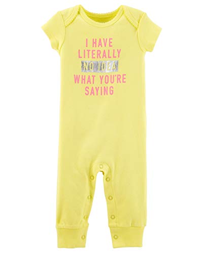 Combinaison jaune Carter's pour bébé fille en coton confortable
