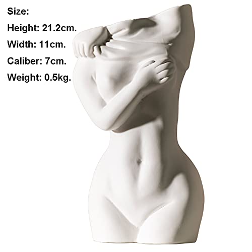 Women's Ceramic Goddess Body Vase – Original and Trendy Design, Feminism, Modern Vase B