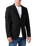 Anzugjacke für Herren, einreihig, Slim-Fit, Revers-Kragen mit Notch-Lapel, seitliche Pattentaschen vorn, Brusttasche, Super-Stretch Material mit 42% Wolle