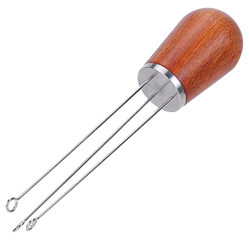 aqxreight Nåltyp Av Rostfritt Stål Kaffepulverfördelare Trähandtag Kaffedistributionsverktyg för Att Distribuera Designkaffe Undvik Att Brygga Fina Problem Orsaka Under Bågen