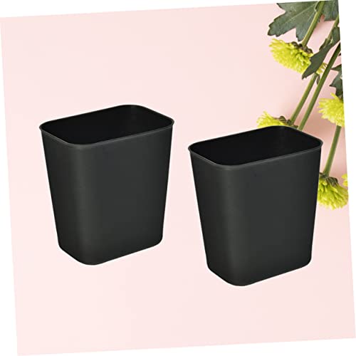 Caneca de basura rectangular negra 14L 2 piezas miniatura 4