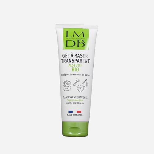 La Maison du Barbier - Gel à Raser Bio - Crème de Rasage Certifiée Ecocert, 99,3% d’Ingrédients d’Origine Naturelle, 37,5% Issus de l’Agriculture...