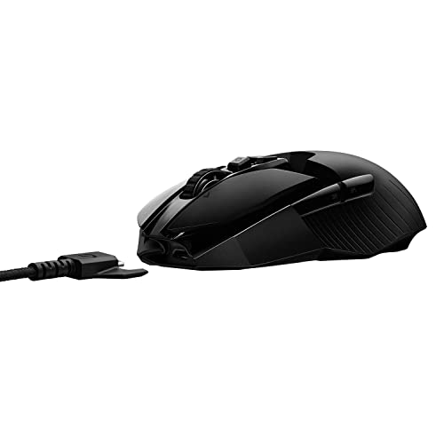 Logitech G903 Lightspeed Ratón Gaming Inalámbrico, Captor Hero 25K, 25,600 dpi, RGB, Ultraligero, Botones Programables, Batería de 140h, POWERPLAY-compatibile, PC/Mac, Negro