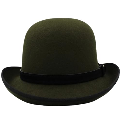 Chapeau melon en laine classique et réglable pour un style street branché