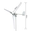 FLTXNY POWER 2000W AC 24V Horizontal Wind Turbine 2KW Wind Generator Kits 3 Blades Wind Turbines for Home Industrial Marine RV Farm with MPPT Wind Controller