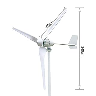 FLTXNY POWER 2000W AC 24V Horizontal Wind Turbine 2KW Wind Generator Kits 3 Blades Wind Turbines for Home Industrial Marine RV Farm with MPPT Wind Controller