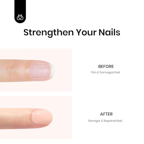 Image of Beetles Rubber Base Gel, 1pcs 15ml Color and Builder Neutral Nude Pink Gel Polish Base Coat Nail Strengthener for Nail Art Design, Soak Off UV LED Light Needed