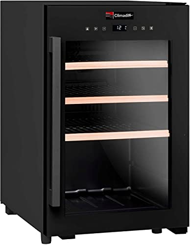 CLIMADIF F CS31 Design drankkoelkast met glazen deur, 31 flessen / 60 liter, TÜV-getest, inbouw wijnkoelkast, compact 62 x 40 x 54 cm, stil 42 dBA - Image 4