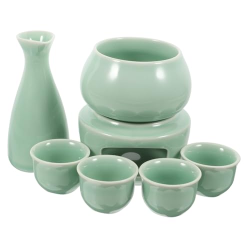 TOBBOMEY 製温酒壺 高耐熱セラミック酒燗器と小型酒杯 家族集まりやビジネスイベントに 多機能で茶や水の温めにも対応 温保持で酒の風味を