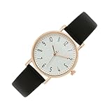 Reloj Analógico - Cuero PU, 1.3x0.28 Pulgadas, Relojes De Mujer, Diseño Impermeable | Reloj De Mujer Con Movimiento De Cuarzo De Precisión, Relojes De Pulsera Para Trabajo, Viajes, Deportes