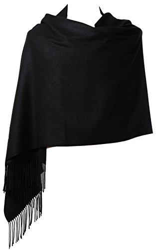 Womens Pashmina Shawl Wrap Scarf - Ohayomi Solid Color Cashmere Stole Extra Large 78
