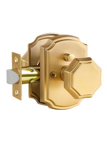 Gold privacy door knob for bedroom and bathroom