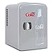 Coca-Cola Diet Coke 4L Portable Cooler/Warmer, Compact Personal Travel Fridge for Snacks Lunch Drinks Cosmetics, Includes 12V and AC Cords, Cute Desk Accessory for Home Office Dorm Travel, Grey