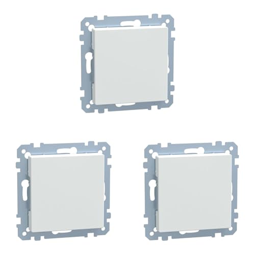 Schneider Electric Merten Blindabdeckung, System M, polarweiss glänzend, Artikelnummer 391619, 3 Stück
