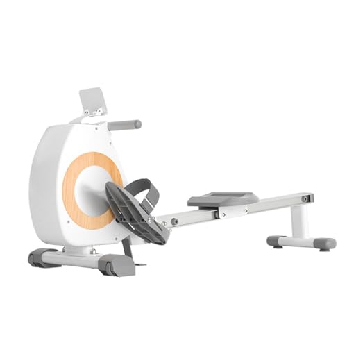 Rameur magnétique pour cardio à domicile avec 8 niveaux de résistance, design rail coulissant, support de tablette, écran LCD, supporte jusqu'à 158,8 kg, connectivité application pour des