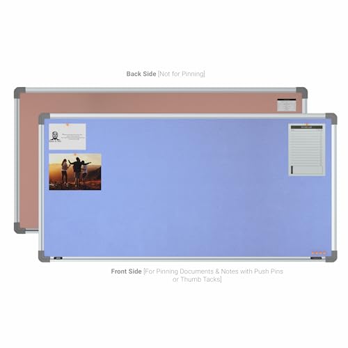 Image of Scholar Art Metis 2x4 Feet Fabric Pin Up Board for Study Table & Kids Room | Vibrant & Versatile Crape Cloth + High Density Soft Board for Pinning Photos, Sticky Notes & Reminders (Purple)