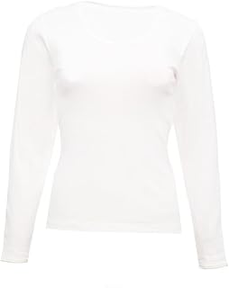C&K Cotton Long Sleeves Embroidered Satin Undershirt For Women
