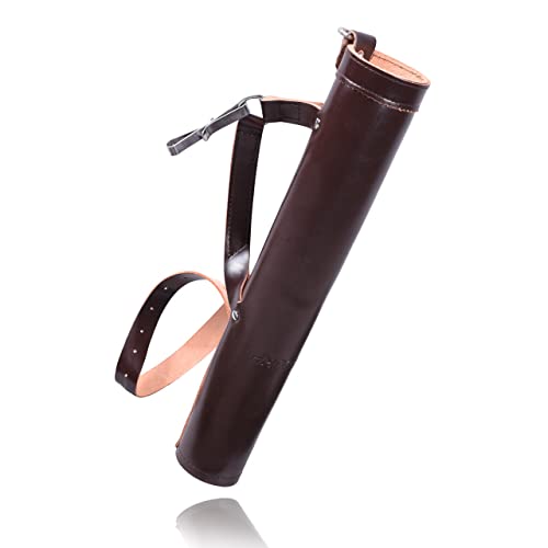 Clubcorp Archery Quiver| Small Of Back Holster Shoulder Back| Perfect Bow Cow Hide Leather Arrow Holder For Youth Arrow Quiver Arrow Holder Shoulder Hanged Archery Backstop Walking Stick Dark Brown #TOP6