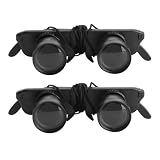 BESPORTBLE Gafas Binoculares con Diadema Ajustable 3X Lentes HD para Pesca y Observación al Aire Libre Visor Manos Libres Ligero y Portátil 2 Unidades para Teatro y Camping