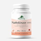 Nattokinase 2000FU - Blood Support by Provita | Cardiovascular Health | Improves Blood Flow & Circulation | Alleviates High Blood Pressure, Hemorrhoids and Varicose Veins | 120 Capsules
