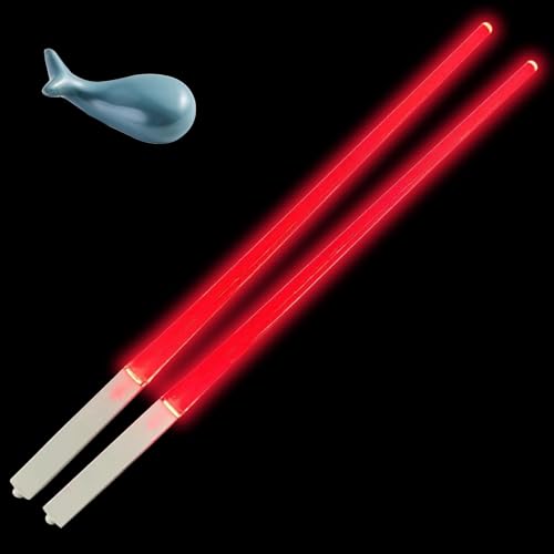 Lightsaber Chopsticks 9 Color Light Saber Chop Sticks Star Wars Chopsticks Reusable Fun Dining Experience Light up Chopstick for Birthday Carnival Party Holiday Halloween