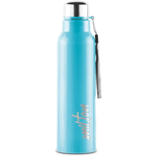 Milton Steel Fit 900 Insulated Stainless Steel Water Bottle, 1 Piece, 630 ml, Light Blue | Easy Grip | Leak Proof |School | Office | Gym | Hiking | Treking | Travel Bottle