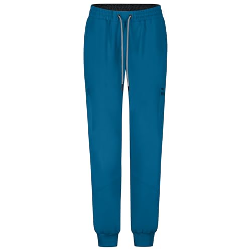 B-well Ricci Medizinische Schlupfhose Jogger 7 Taschen mit elastischem Bund und Gesäßtaschen Krankenhaus Uniformhose Anti-Falten mit Elasthan (Karibik, 2XL)