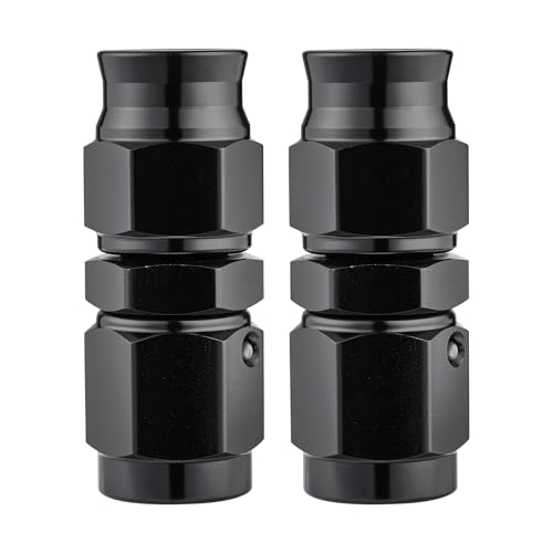 EVIL ENERGY 3AN PTFE Hose End Fitting Straight Black for PTFE Hose Only 2PCS