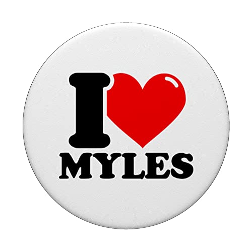 I LOVE Myles PopSockets Swappable PopGrip, Black - Image 3