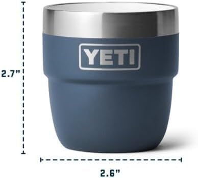 Image of YETI Rambler 4 oz Stackable Cup, Stainless Steel, Vacuum Insulated Espresso /Coffee Cup, 2 Pack
