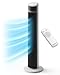 Price comparison product image Pro Breeze Bladeless Tower Fan Quiet & Portable with Remote Control, 90° Oscillation, 15h Timer, 4 Modes, 3 Speeds - Powerful Electric 45W Motor Standing Air Circulator for Bedroom & Office