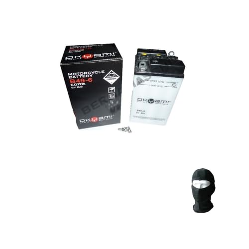COMPATIBILE CON MOTO GUZZI Lodola 175 dal 1957 al 1962 BATTERIA GIA' PRONTA ALL’USO OKYAMI B49-6 BATTERIE PER MOTO SCOOTER 8AH AMPERE 6 VOLT 91X83X162 MM