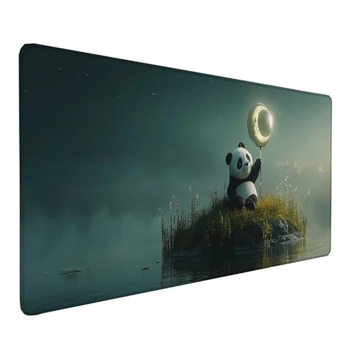 Tapis de souris XXL imperméable et antidérapant aux bords cousus pour PC