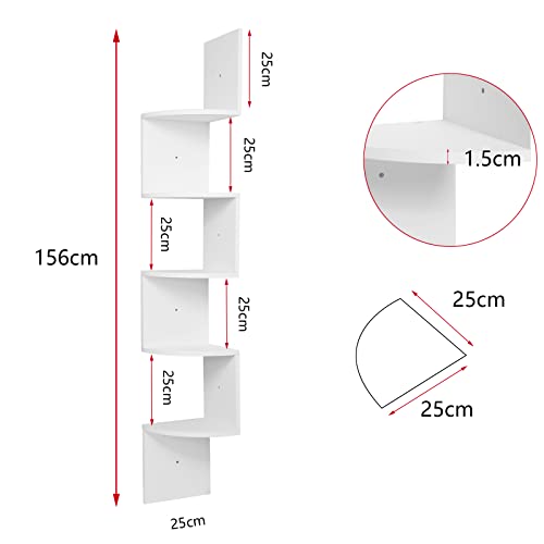 Étagère d'angle gain de place pour meubler un petit studio