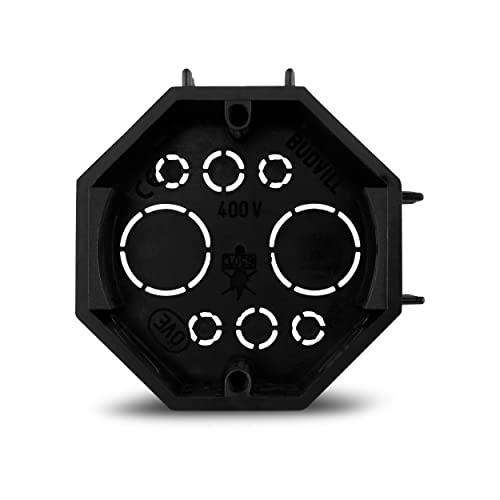 REV Verteilerdose, Unterputzdose achteckig 25 Stück. Ø 8 cm x Tiefe 5 cm, schwarz