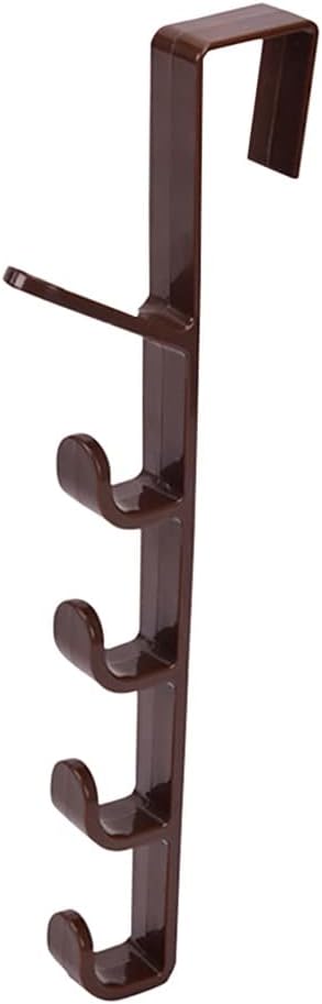 No Punching Hook Behind The Door Rack Home Wall Hanging Nail-Free Hanger Bedroom Door Clothes Hanger Coat Hook(White-Dinosaur Doodle4)