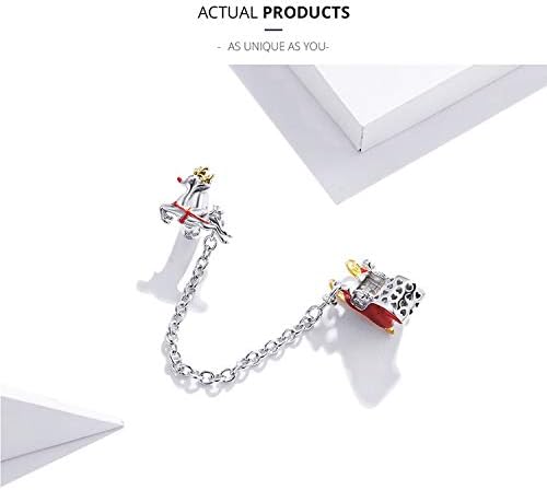 Clip Lock Spacer Stopper Charm Bead Love Heart Charm Bracelets for Women 925 Sterling Silver Safety Chain Charms for Pandora Bracelets - Image 6