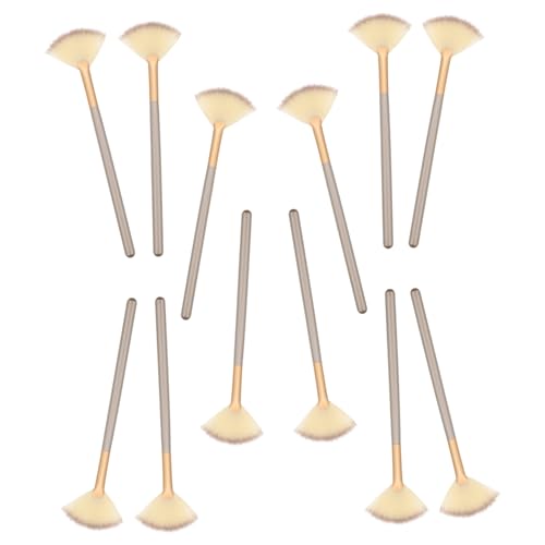 Gogogmee 12pcs Fan Shaped Makeup Brush Set Facial Mask Brush Beauty Tools for Skincare Easy to Clean Sturdy for Home Beauty Salon