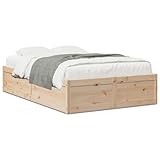 Gecheer Estructura de cama, madera maciza de pino R3700