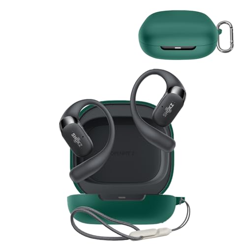 For SHOKZ OpenFit 2+/SHOKZ OpenFit 2 ケース保護カバー 保護ケース シリコンケース SpinoArmor 装着充電可能 全面保護 落下防止 キズ防止 耐衝撃 防塵 軽量 収納 カラビナ付き SHOKZ OpenFit 2