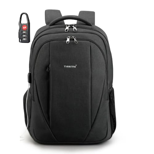 Mochila Grande Leve Impermeável Reforçada Masculina Feminina Casual Para Laptop Notebook 15.6' Com Cadeado Antifurto Saida USB - TIGERNU