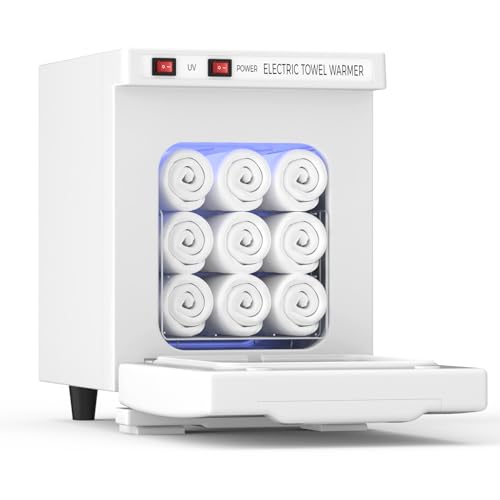 VERYTOP Towel Warmer 5L-White, 2-in-1 Professional Mini Small Hot Towel Warmer for Spa, Facial Towel Cabinet for Solo Estheticians, Small Salons & Home Spa (Fits 10-15 Towels)