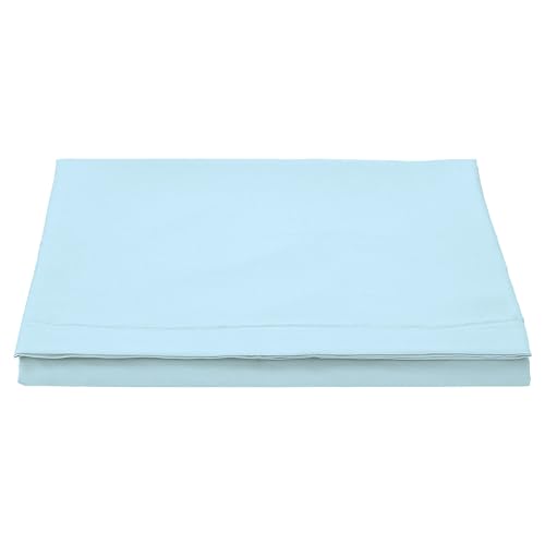 Pizuna Pure Combed Cotton Super King Flat Sheet Baby Blue