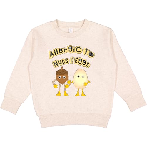inktastic Allergic To Nuts and Eggs Toddler Sweatshirt 2T Natural Heather 2e7b1