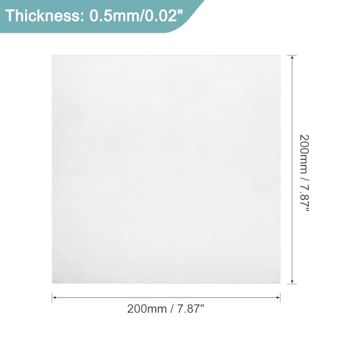 QUARKZMAN 1Stück GR1 Titaniumplatte Blech 200x200x0.5mm Titaniumlegierung Metallblech Für Industriemaschinen Metallbearbeitung (8x8x0.02)